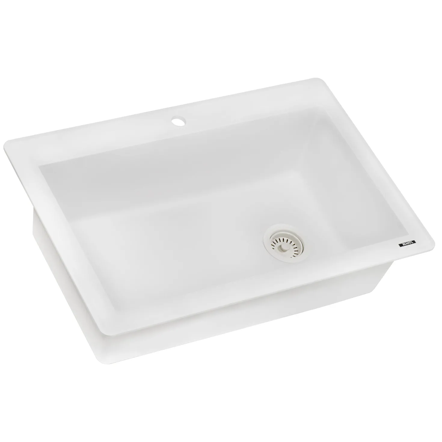 Ruvati 33 x 22" epiGranite Top Mount Granite Composite Single Bowl Kitchen Sink
