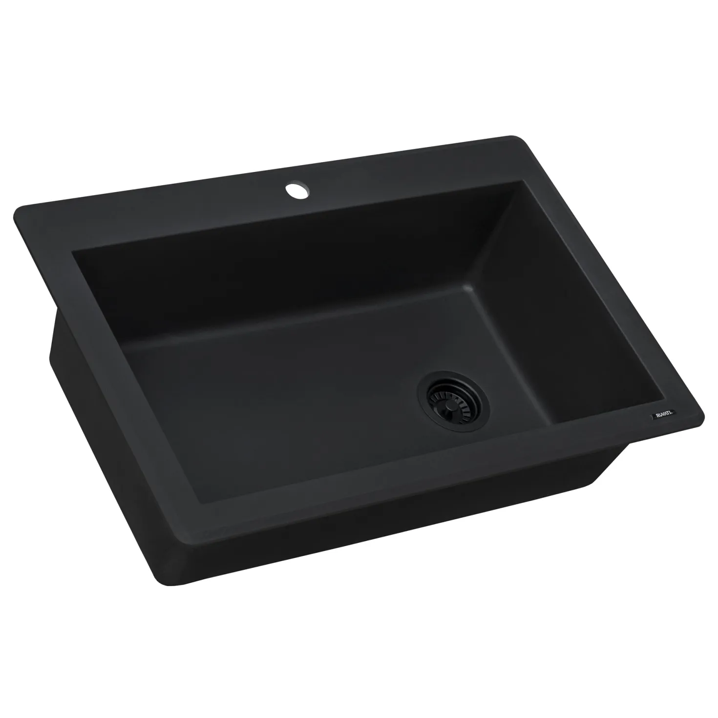 Ruvati 33 x 22" epiGranite Top Mount Granite Composite Single Bowl Kitchen Sink