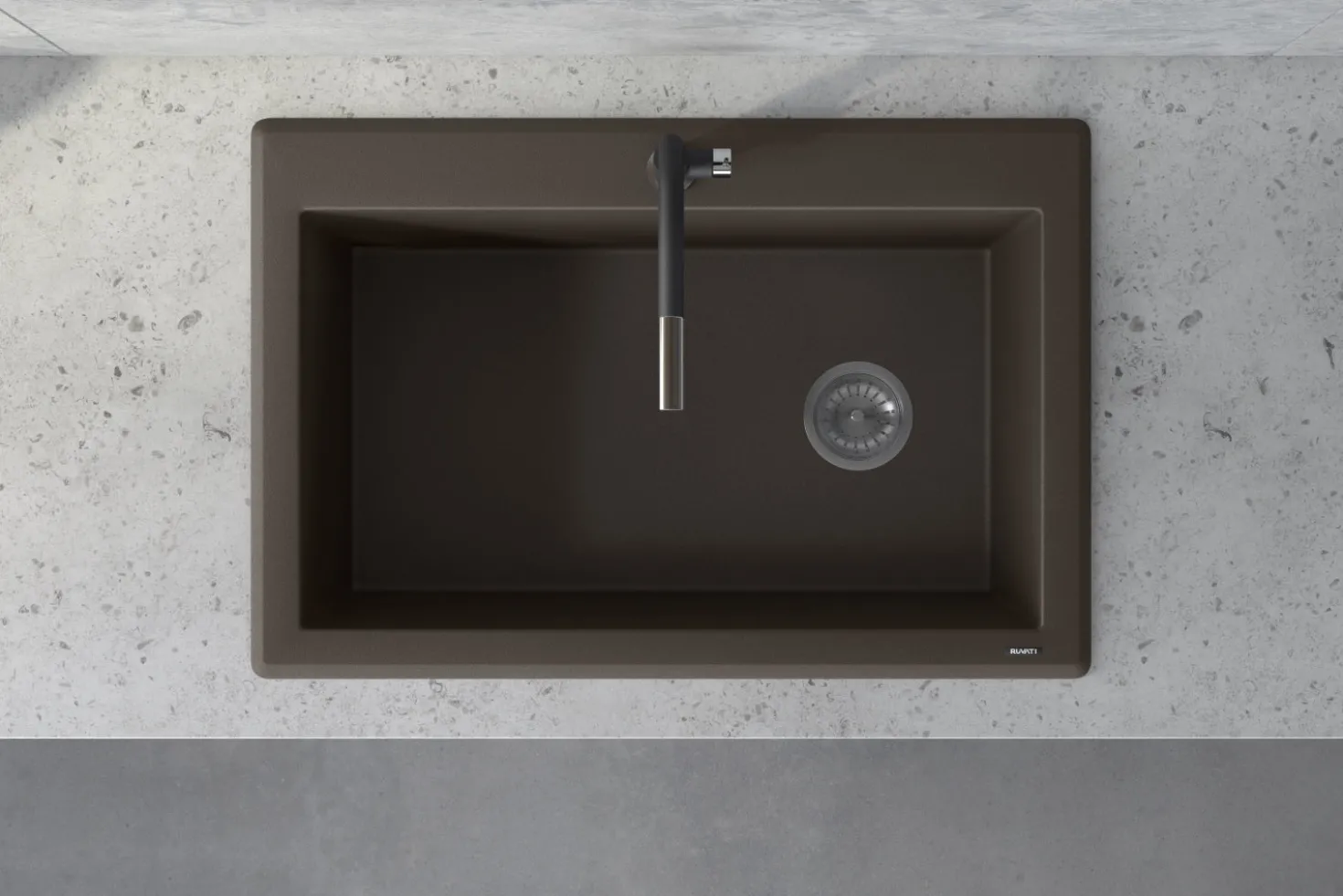 Ruvati 33 x 22" epiGranite Top Mount Granite Composite Single Bowl Kitchen Sink
