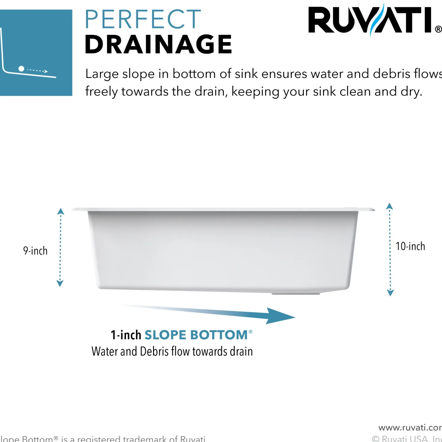 Ruvati 33 x 22" epiGranite Top Mount Granite Composite Single Bowl Kitchen Sink
