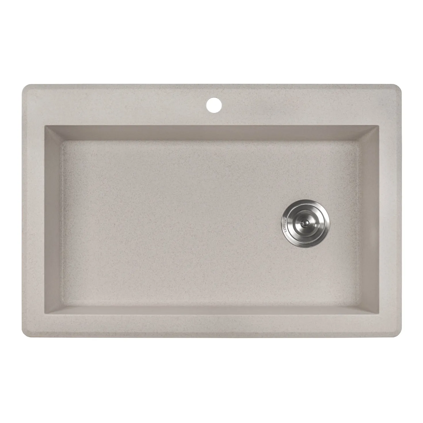 Ruvati 33 x 22" epiGranite Top Mount Granite Composite Single Bowl Kitchen Sink