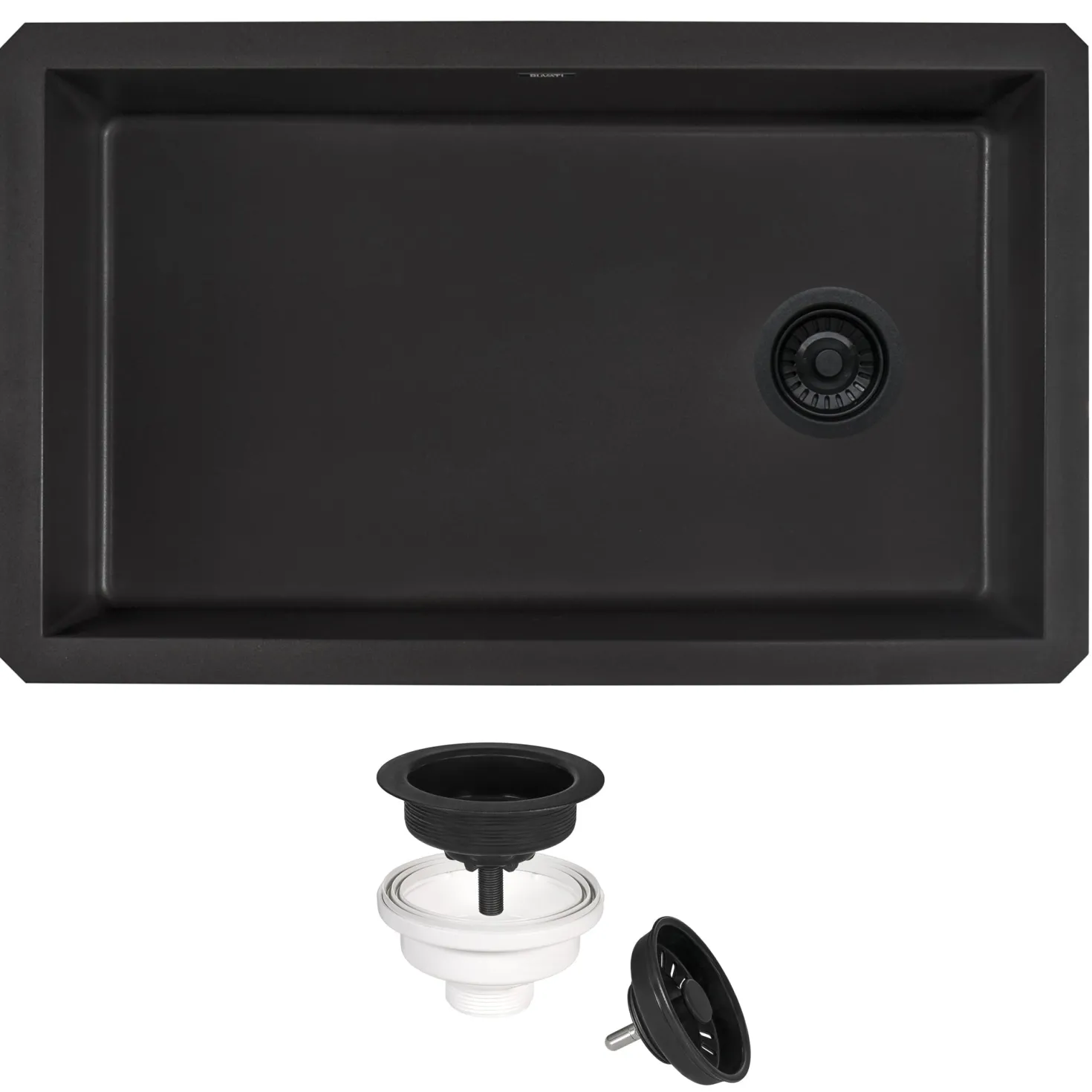 Ruvati 31 x 19" epiGranite Undermount Granite Composite Single Bowl Kitchen Sink