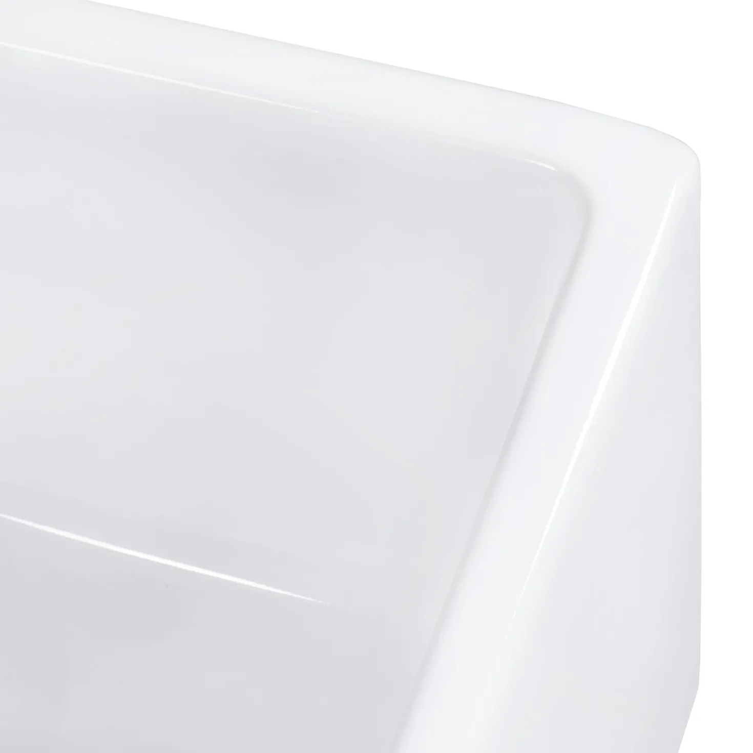 Ruvati 33 x 18" Fireclay Farmhouse Apron-Front Double Bowl Kitchen Sink in White