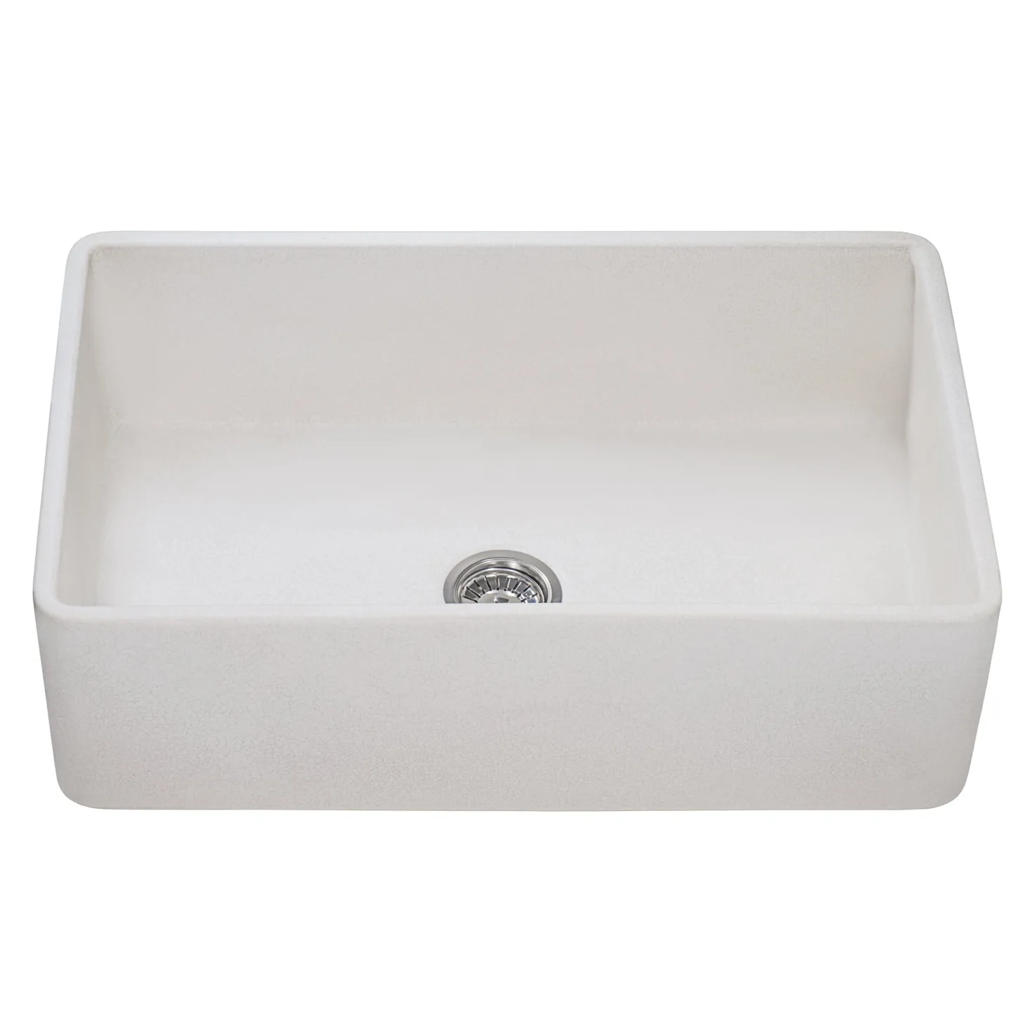 Ruvati 33 x 20" Fireclay Reversible Farmhouse Distressed Finish Apron-Front Kitchen Sink - Crackled White