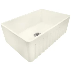 Ruvati 33 x 20" Fireclay Reversible Farmhouse Apron-Front Kitchen Sink Single Bowl