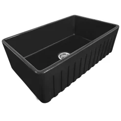 Ruvati 30 x 20" Fireclay Reversible Farmhouse Apron-Front Kitchen Sink Single Bowl
