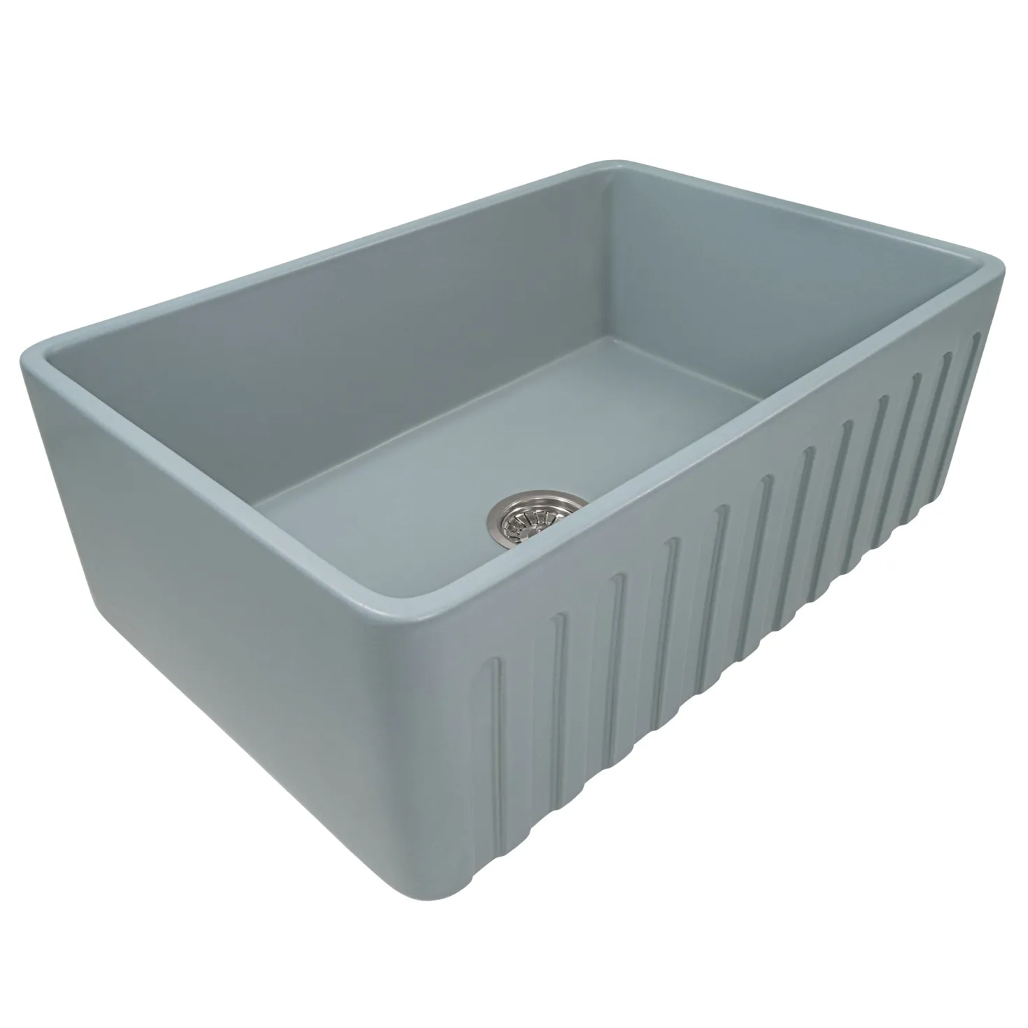 Ruvati 30 x 20" Fireclay Reversible Farmhouse Apron-Front Kitchen Sink Single Bowl