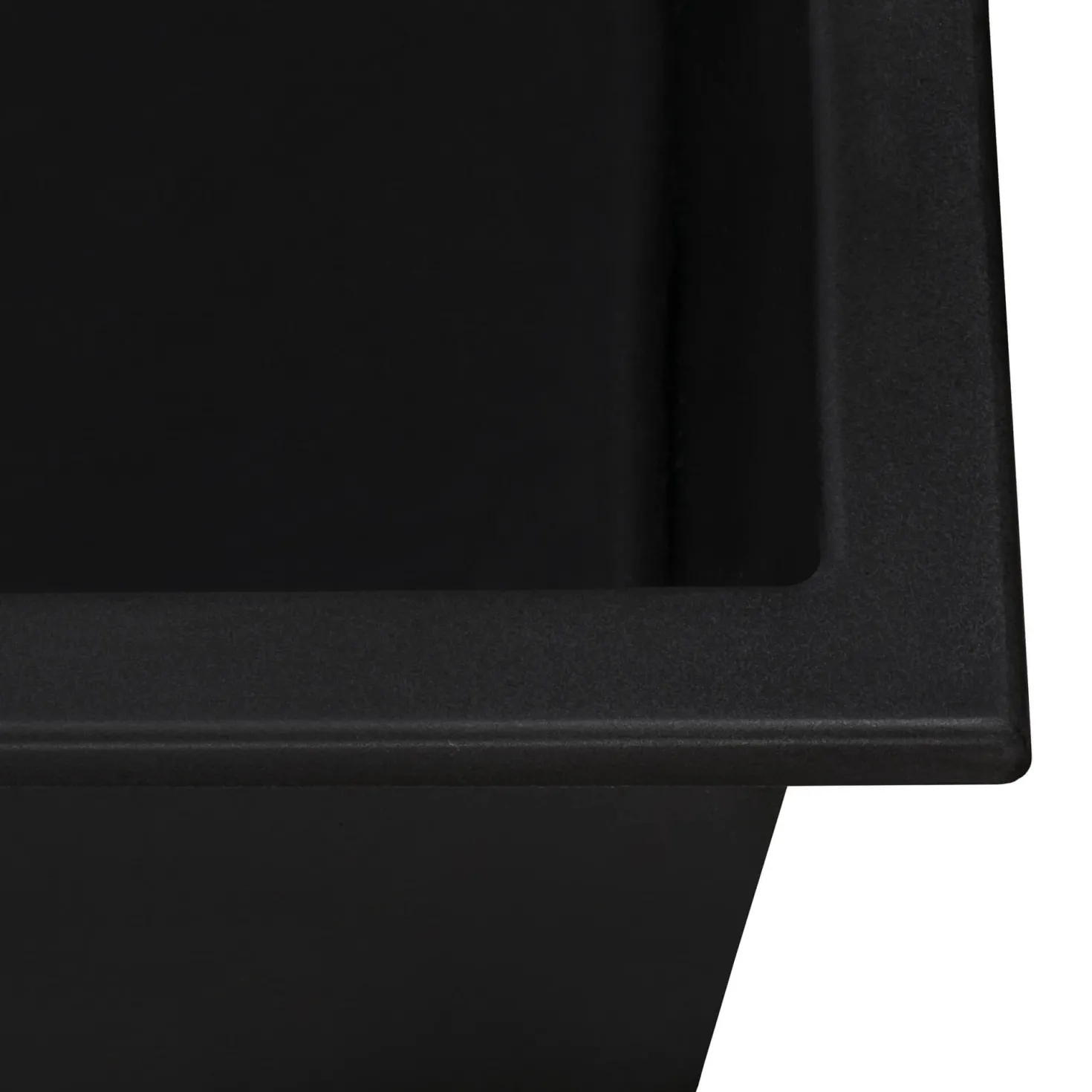 Ruvati 17" x 17" Granite Composite Undermount Single Bowl Prep Sink | Midnight Black