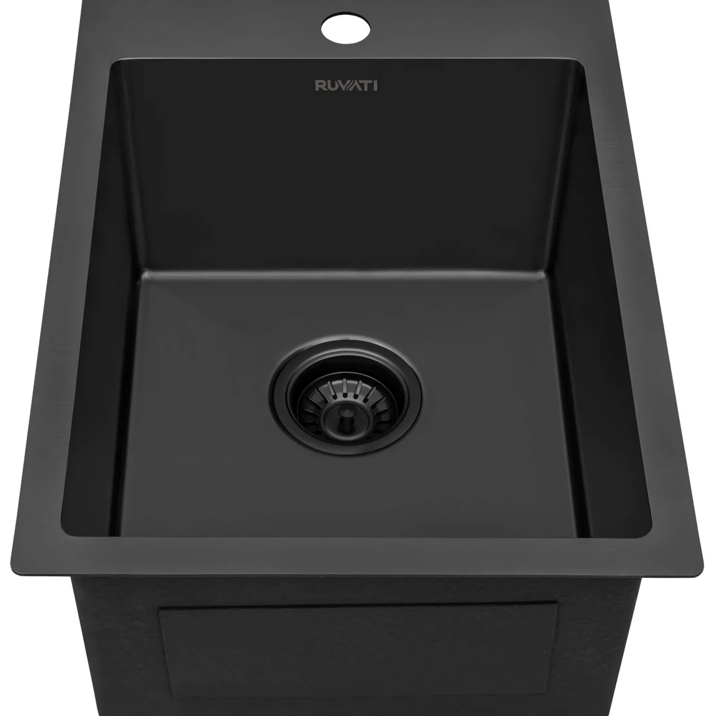 Ruvati 15" x 20" Gunmetal Topmount Bar Prep Sink