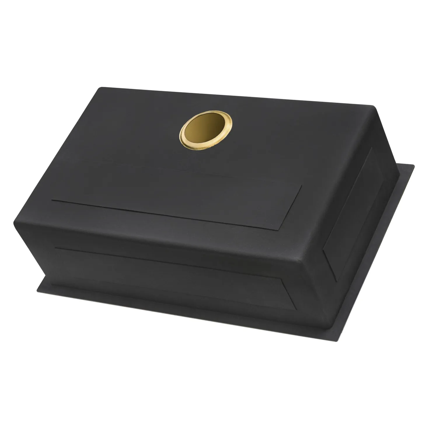 Ruvati 33" x 22" Matte Gold Stainless Steel Topmount Single Bowl Kitchen Sink
