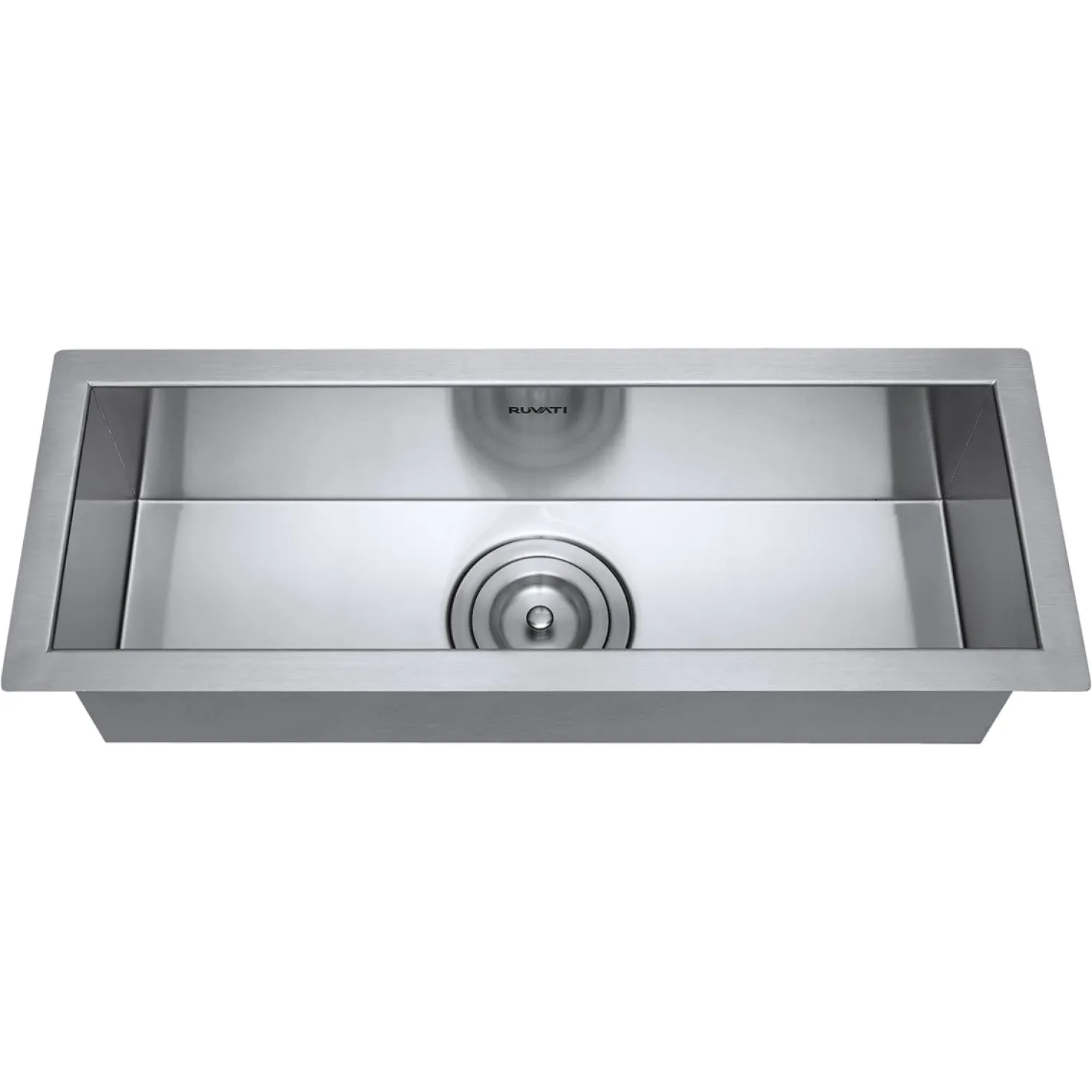 Ruvati 23" x 8" Narrow Trough Undermount 16 Gauge Stainless Steel Single Bowl Bar Prep Sink
