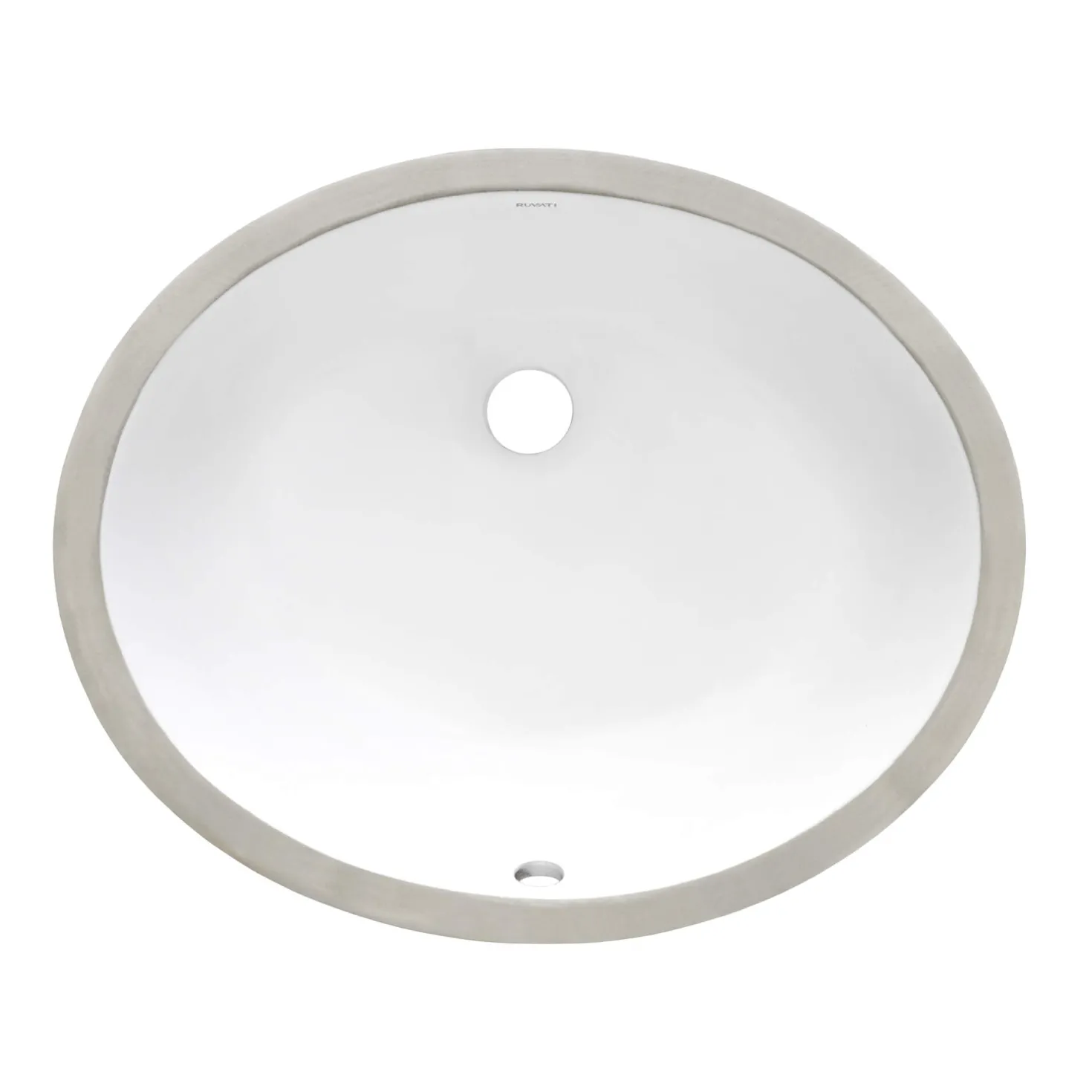 Ruvati 15" x 12" Oval Undermount Bathroom Sink in White