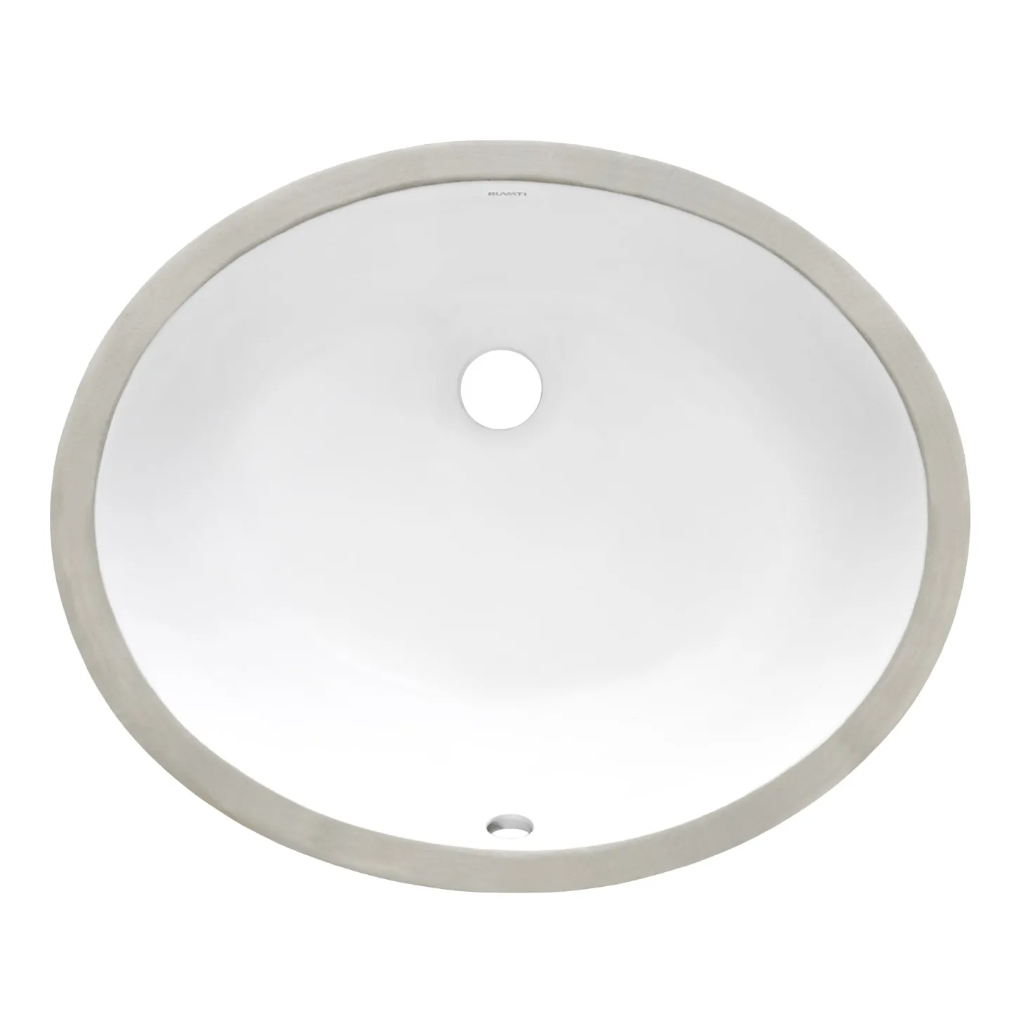 Ruvati 15" x 12" Oval Undermount Bathroom Sink in White