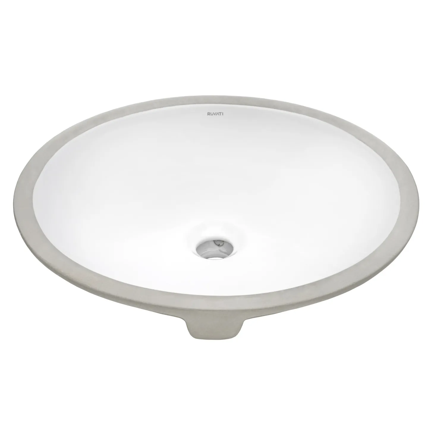 Ruvati 15" x 12" Oval Undermount Bathroom Sink in White
