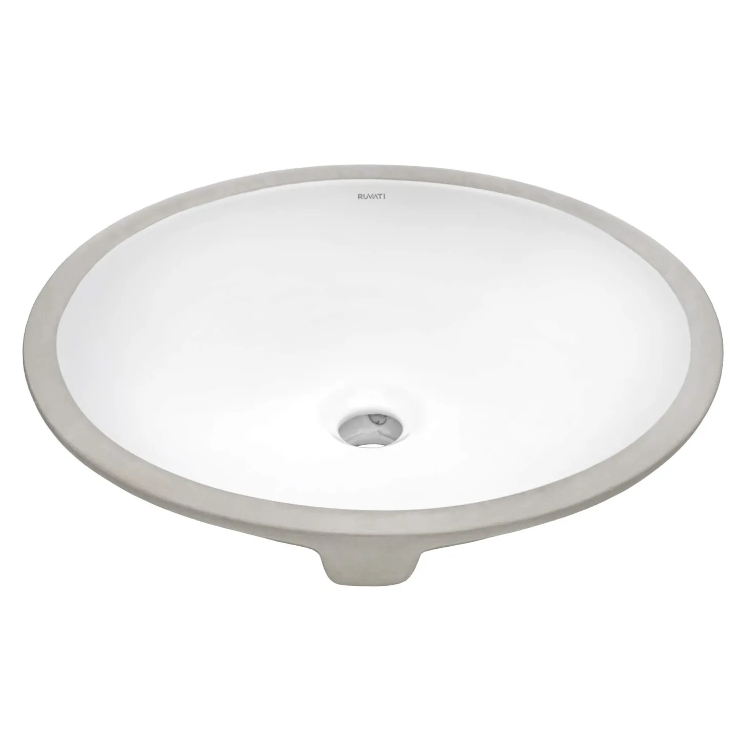 Ruvati 16" x 13" Oval Undermount Bathroom Sink in White