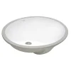 Ruvati 17" x 14" Oval Undermount Bathroom Sink in White