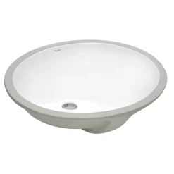 Ruvati 17" x 14" Oval Undermount Bathroom Sink in White