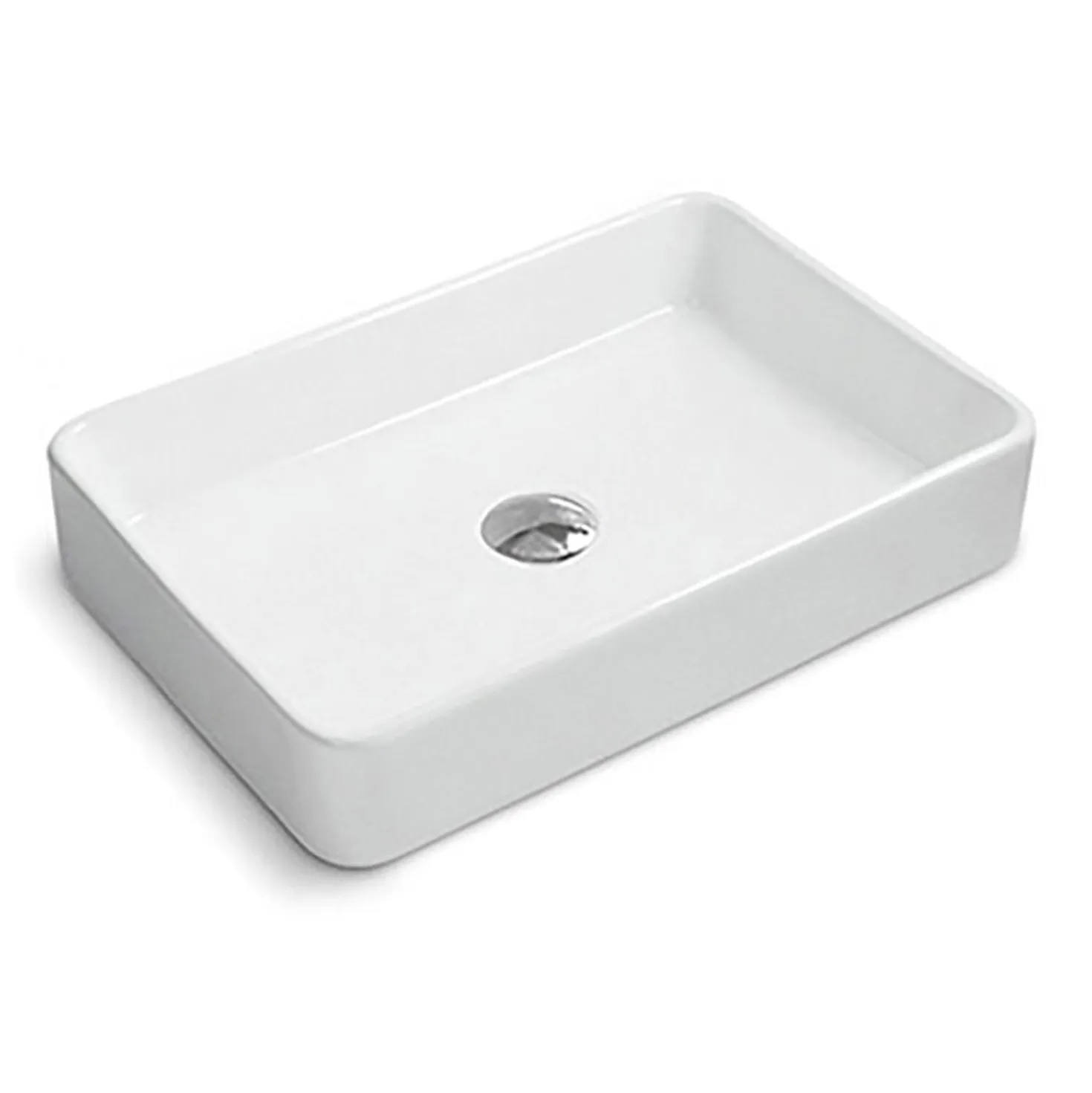 Ruvati 24" x 16" Rectangular Bathroom Vessel Sink in White