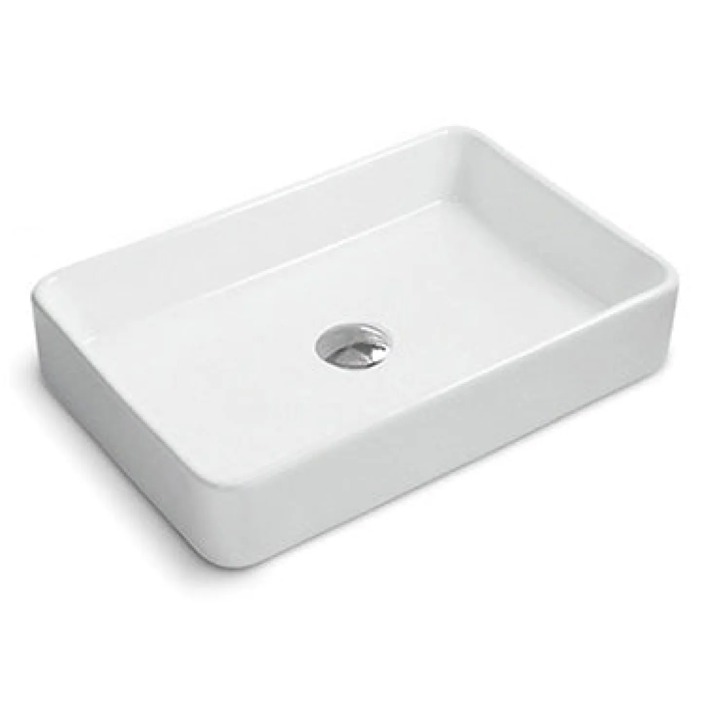 Ruvati 24" x 16" Rectangular Bathroom Vessel Sink in White