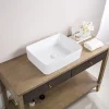 Ruvati 19" x 14" Rectangular Bathroom Vessel Sink in White