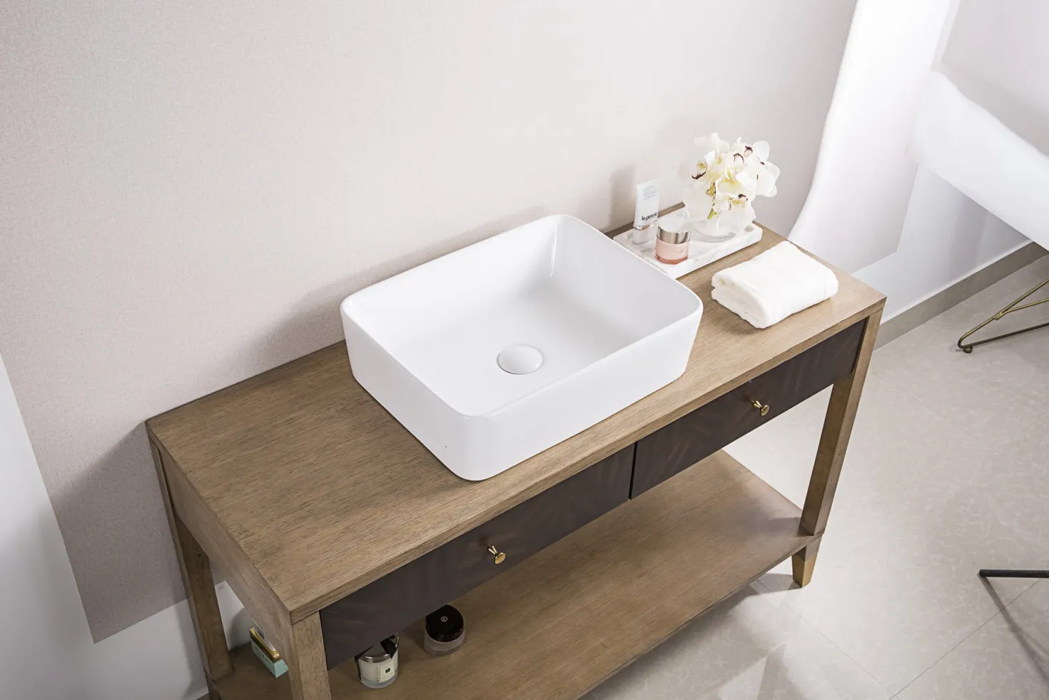 Ruvati 19" x 14" Rectangular Bathroom Vessel Sink in White