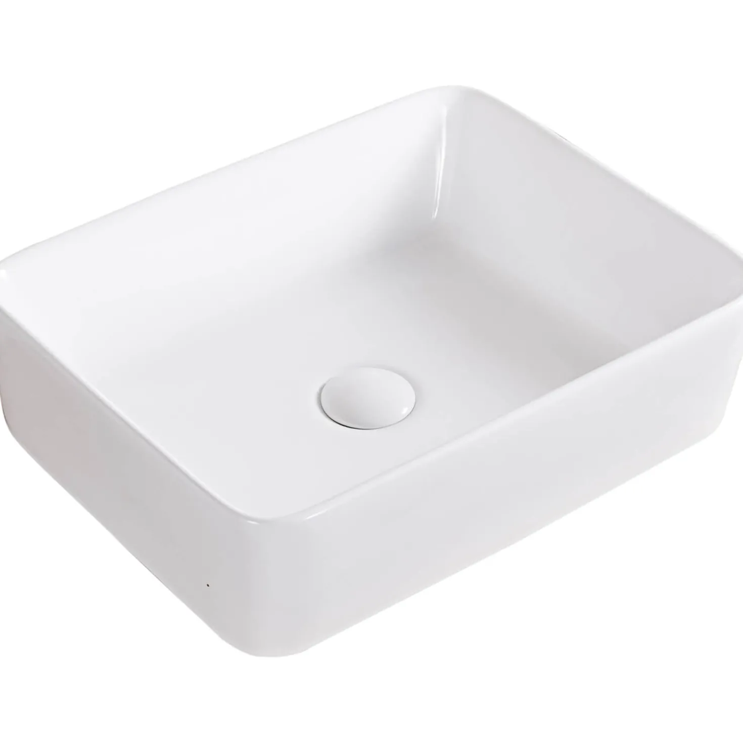 Ruvati 19" x 14" Rectangular Bathroom Vessel Sink in White