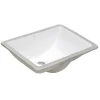 Ruvati 21" x 15" Rectangular Undermount Bathroom Sink in White