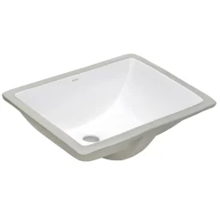 Ruvati 21" x 15" Rectangular Undermount Bathroom Sink in White