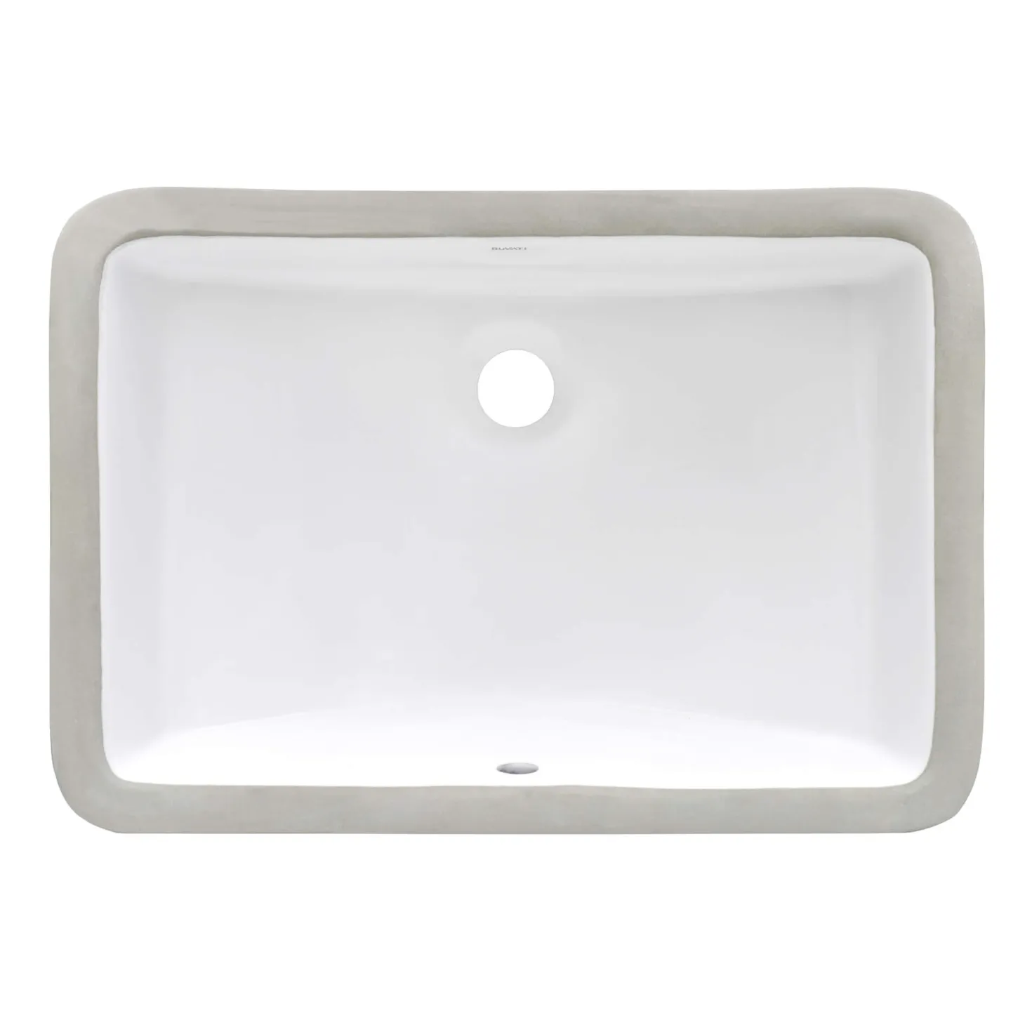 Ruvati 18.5" x 12" Rectangular Undermount Bathroom Sink in White