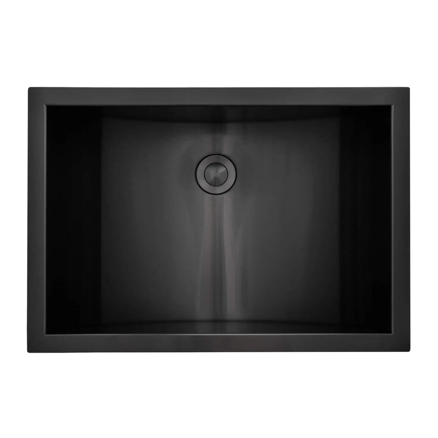 Ruvati 20 x 14" Semi-Recessed Topmount Gunmetal Stainless Steel Rectangular Bathroom Sink