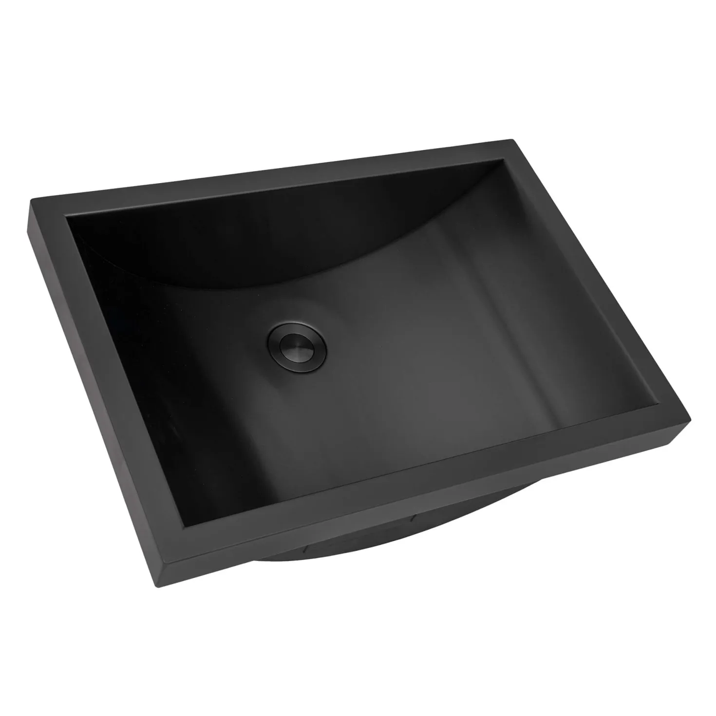 Ruvati 20 x 14" Semi-Recessed Topmount Gunmetal Stainless Steel Rectangular Bathroom Sink
