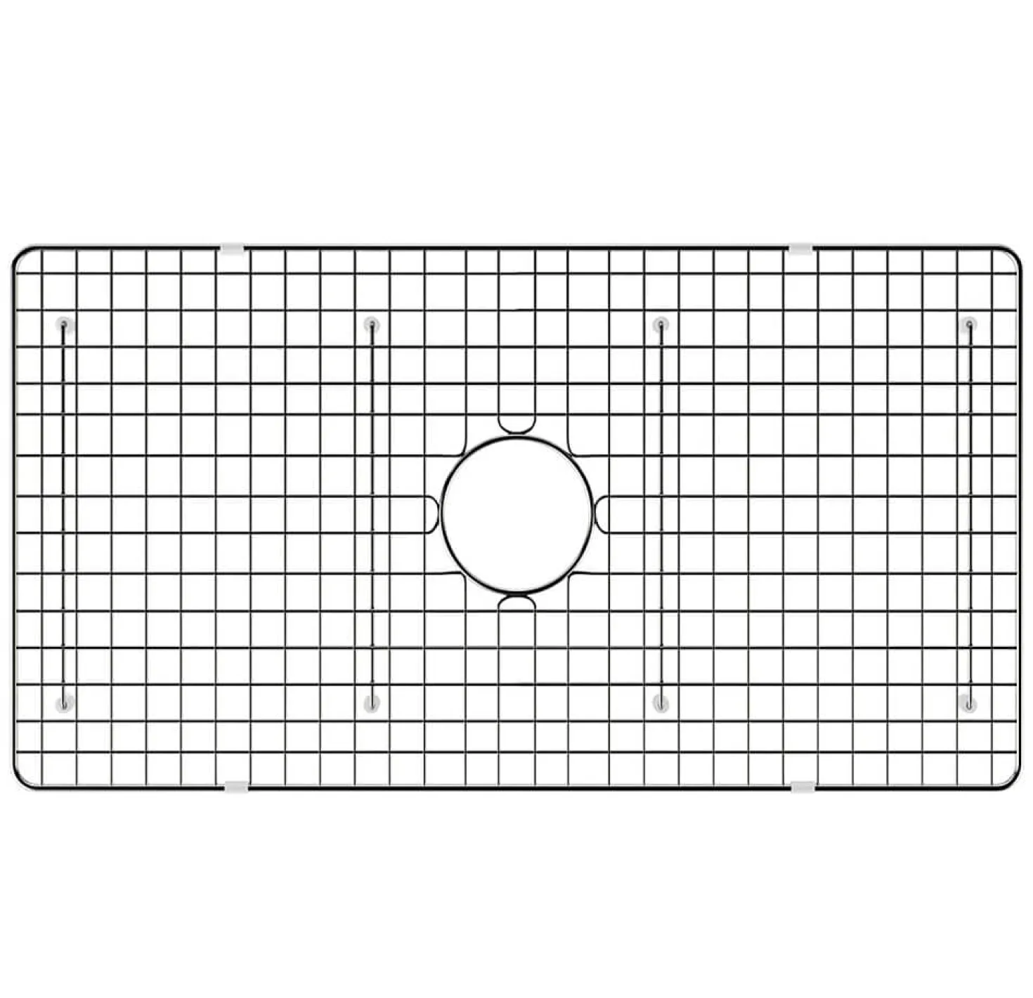 Ruvati 27" x 17" Stainless Steel Bottom Grid for RVL2100WH Fireclay Kitchen Sink