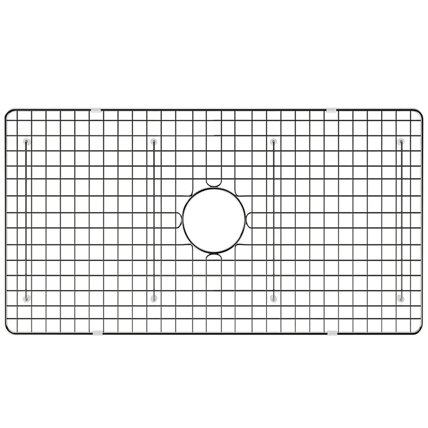 Ruvati 27" x 17" Stainless Steel Bottom Grid for RVL2100WH Fireclay Kitchen Sink