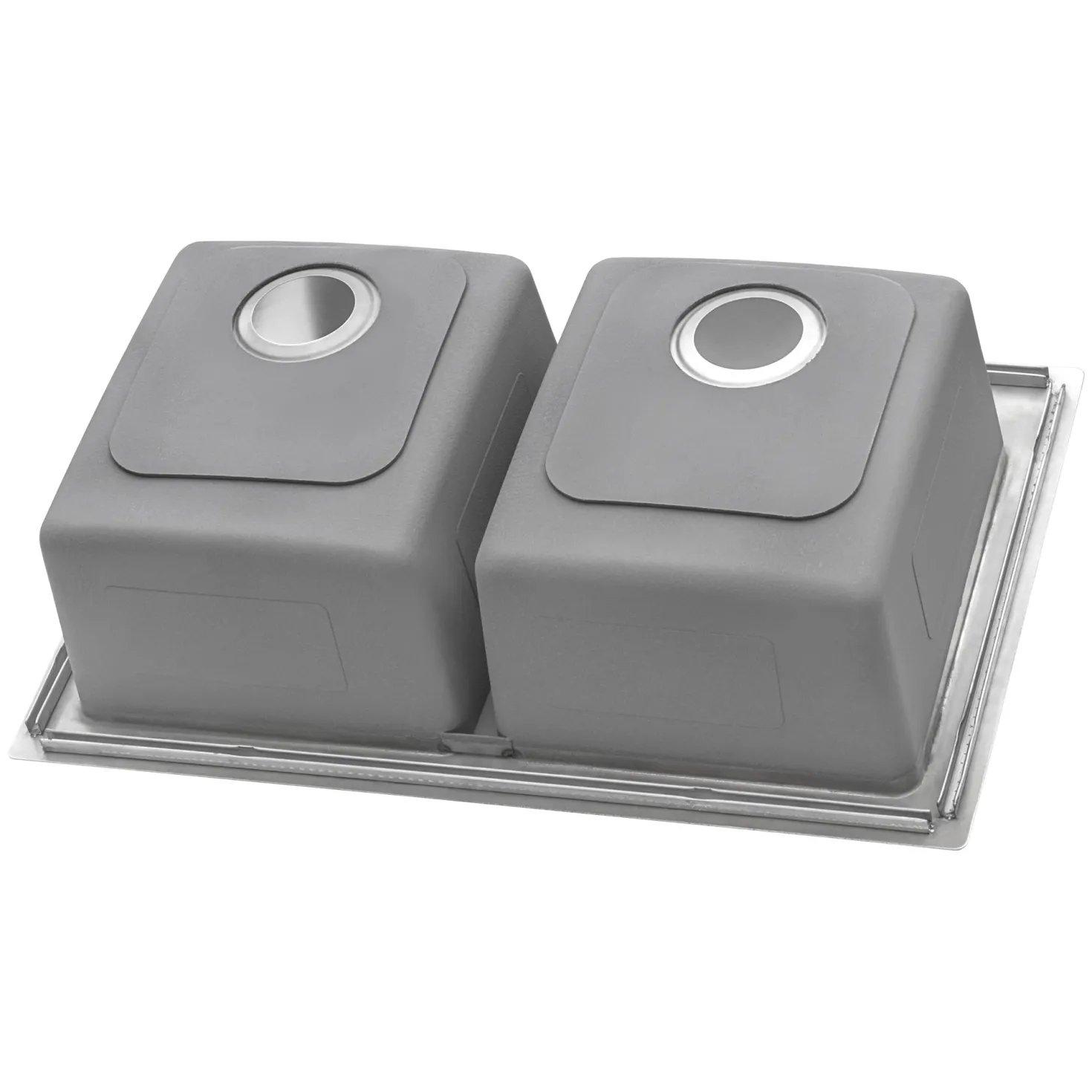 Ruvati 33" x 22" Topmount 50/50 Double Bowl 16 Gauge Stainless Steel Kitchen Sink