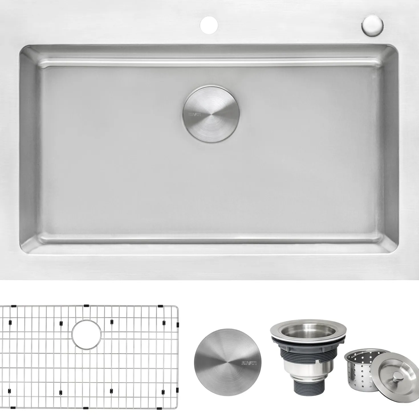 Ruvati 33" x 22" Topmount 16 Gauge Stainless Steel Kitchen Sink