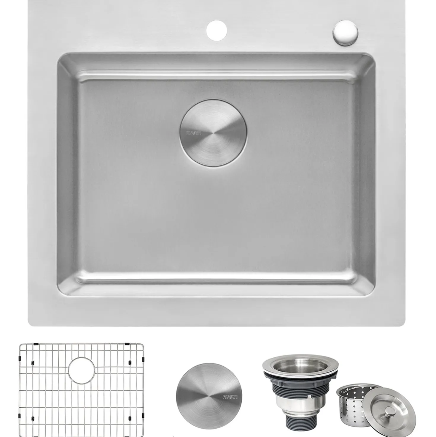 Ruvati 25" x 22" Topmount 16 Gauge Stainless Steel Kitchen Sink