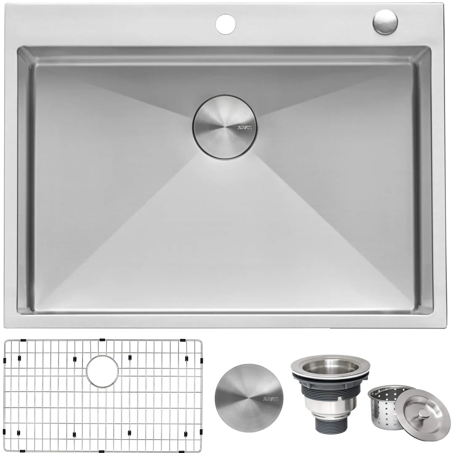 Ruvati 27" x 20" Topmount 16 Gauge Stainless Kitchen Sink