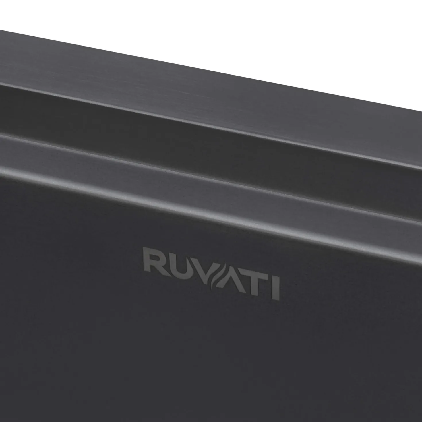 Ruvati 15" x 20" Topmount Gunmetal Stainless Workstation Bar Sink
