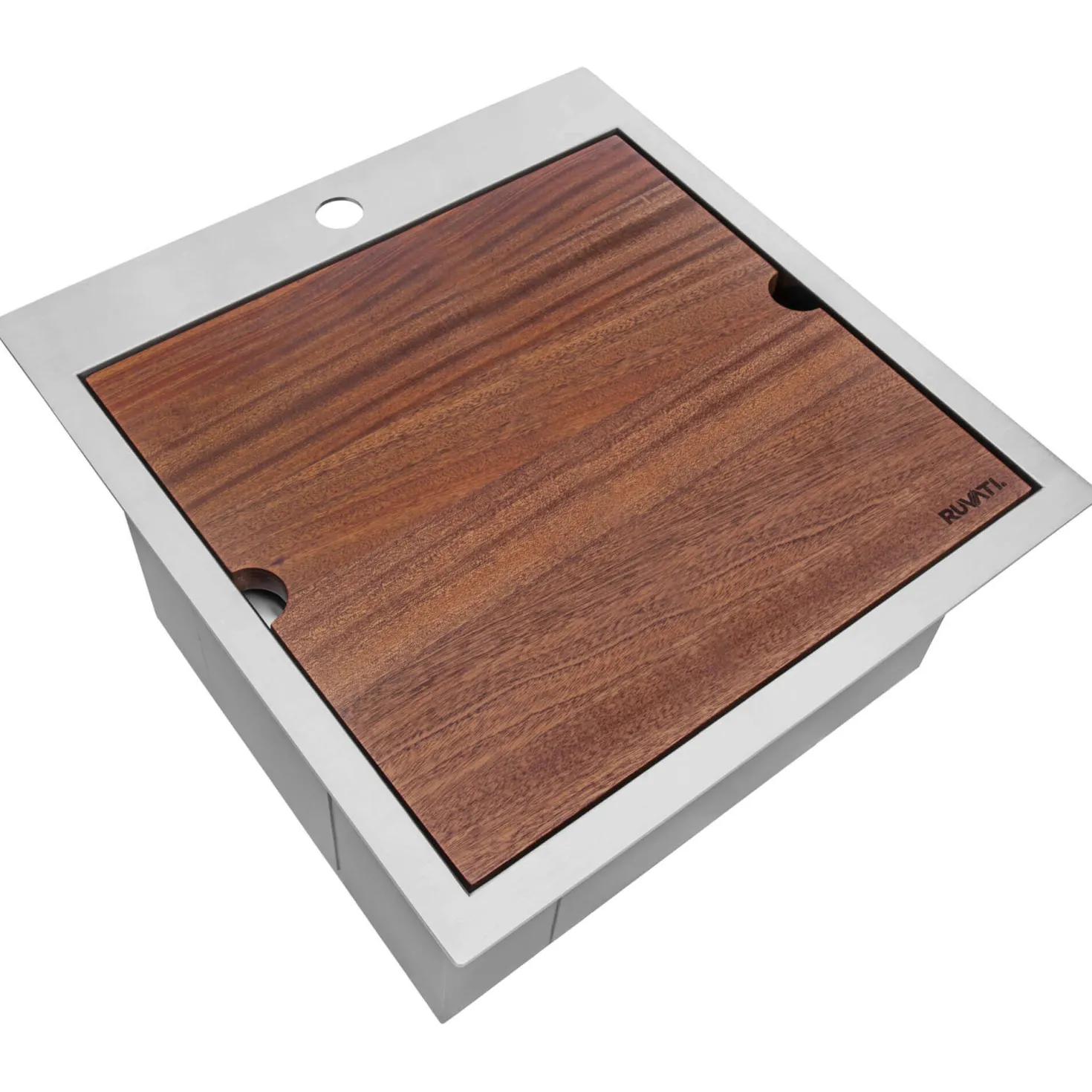 Ruvati 21" x 20" Topmount Laundry Utility Workstation Sink | 12" Deep