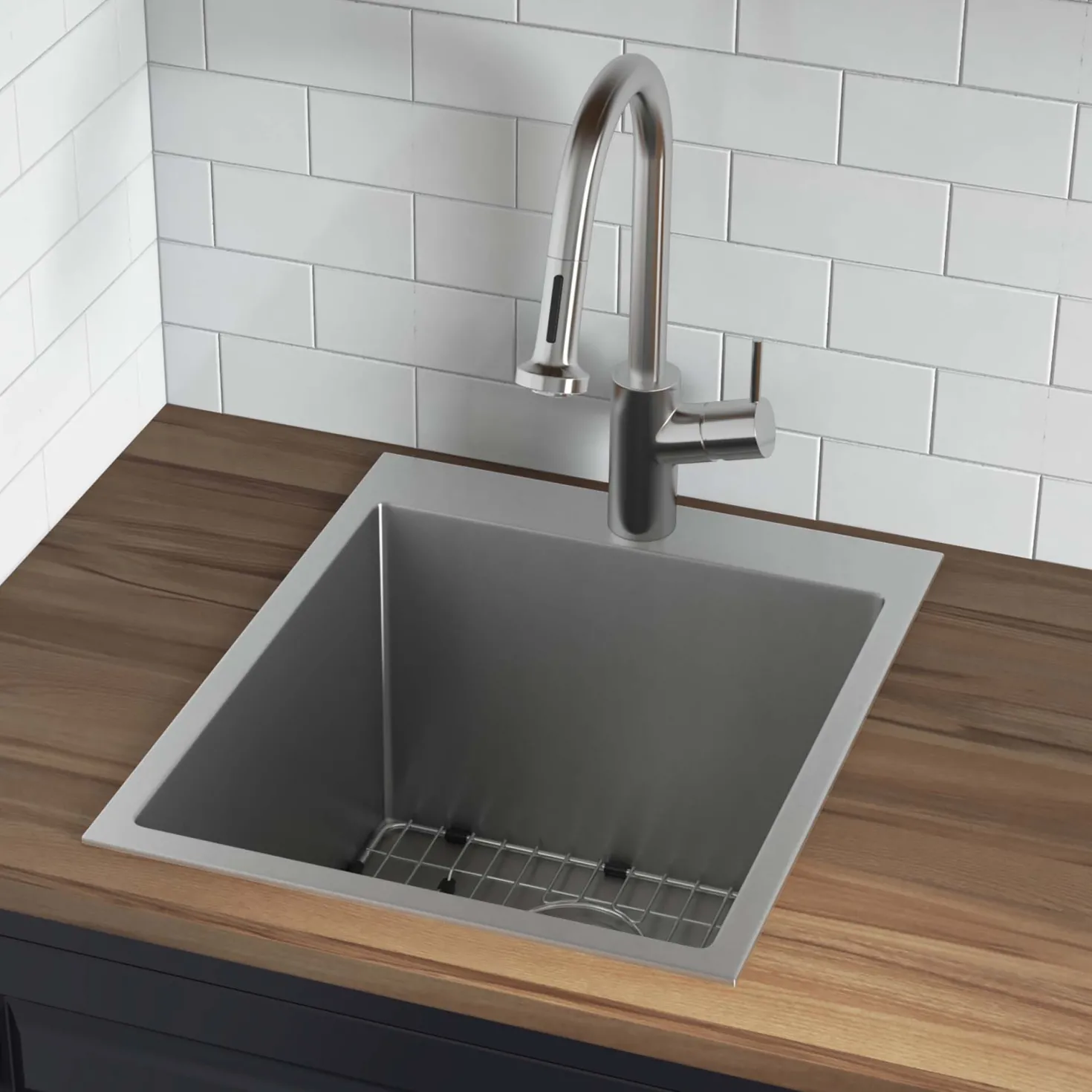 Ruvati 18" x 22" Topmount Laundry Utility Sink | 12" Deep