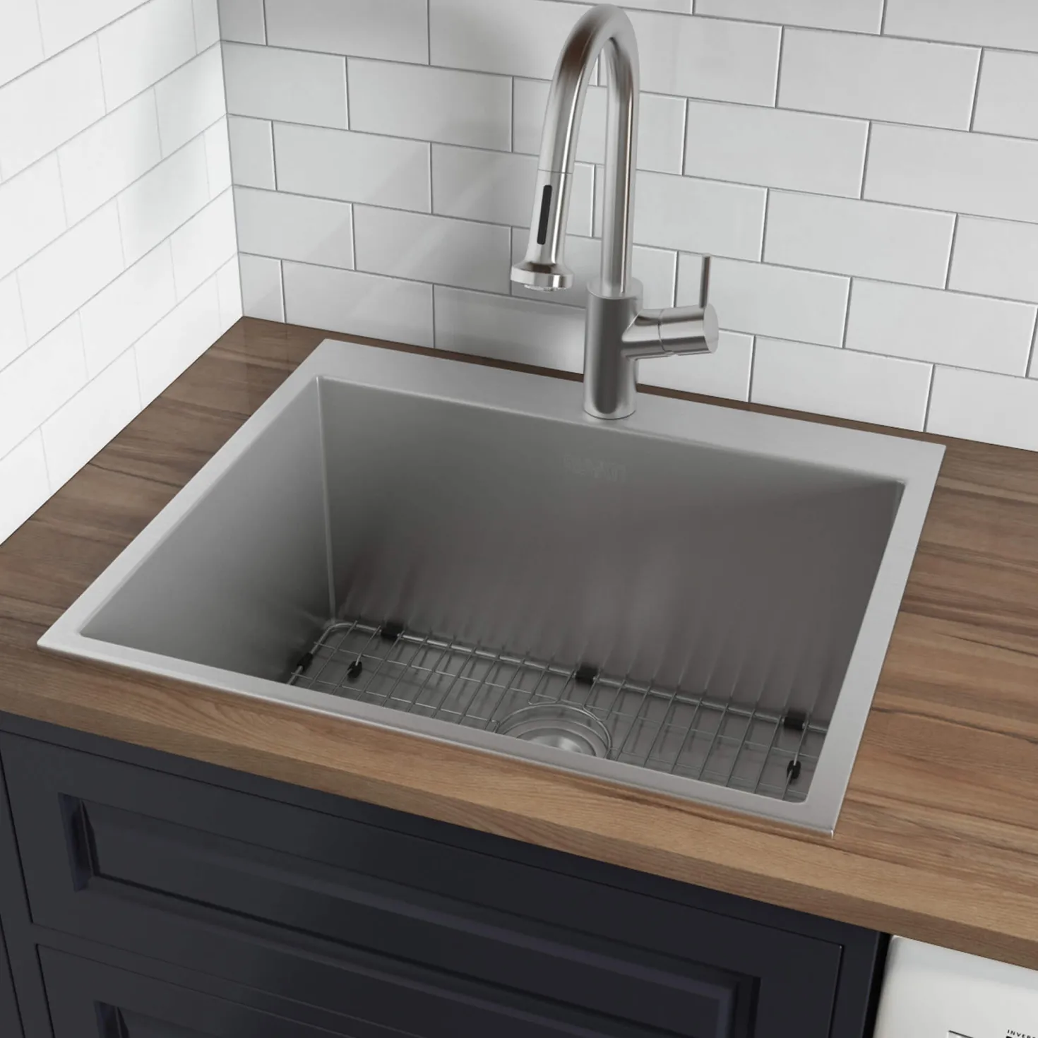 Ruvati 27" x 22" Topmount Laundry Utility Sink | 12" Deep