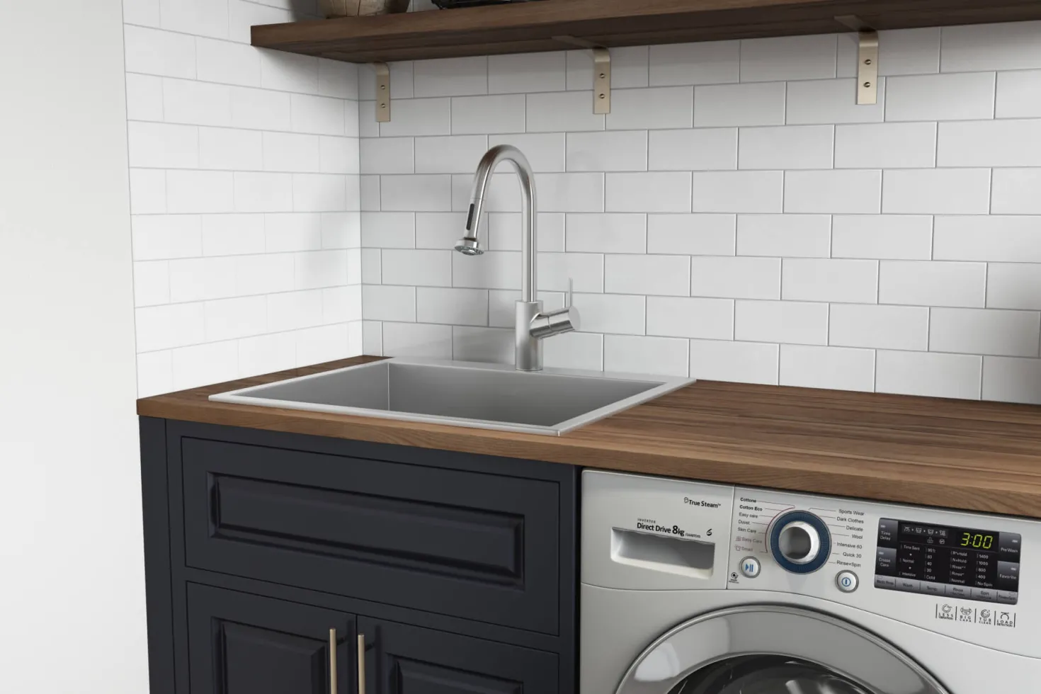 Ruvati 27" x 22" Topmount Laundry Utility Sink | 12" Deep