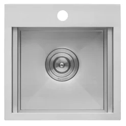 Ruvati 15" x 15" Topmount Marine Grade T-316 Stainless Workstation Outdoor Sink - RVQ5215