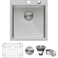 Ruvati 18" x 20" Topmount Prep Sink in 16 Gauge Stainless