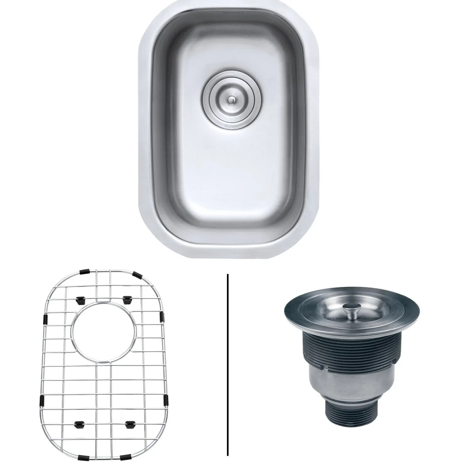 Ruvati 12 x 18" Undermount 16 Gauge Stainless Steel Bar Prep Sink