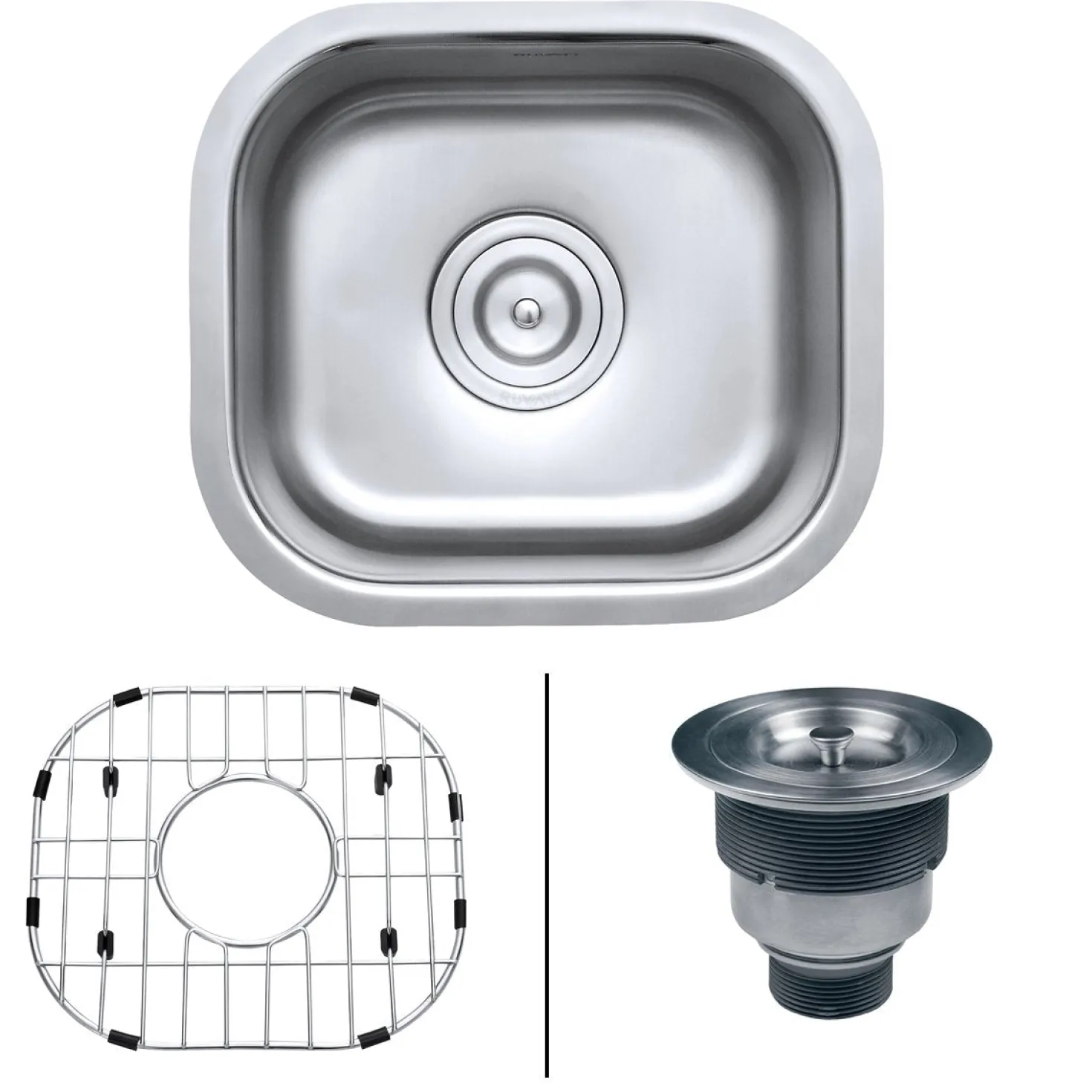 Ruvati 13 x 15" Undermount 16 Gauge Stainless Steel Bar Prep Sink