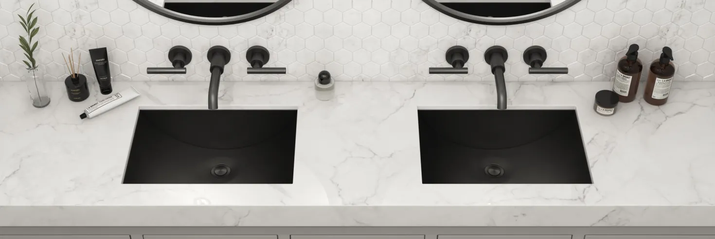 Ruvati 18" x 13" Undermount Gunmetal Rectangular Stainless Steel Bathroom Sink