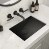 Ruvati 20" x 14" Undermount Gunmetal Rectangular Stainless Steel Bathroom Sink