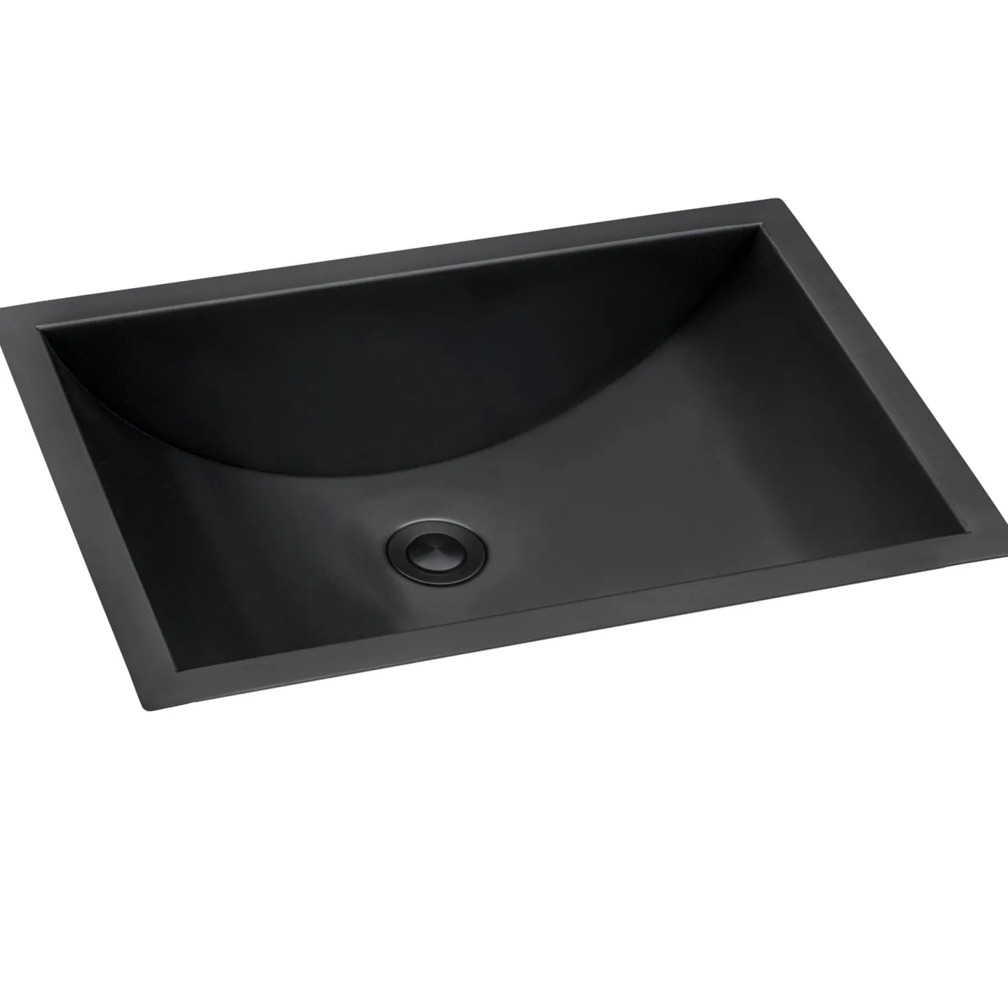 Ruvati 20" x 14" Undermount Gunmetal Rectangular Stainless Steel Bathroom Sink