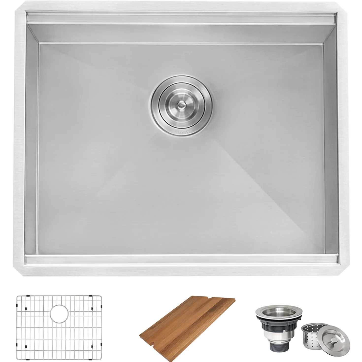 Ruvati 21" x 19" Undermount Laundry Utility Workstation Sink | 12" Deep